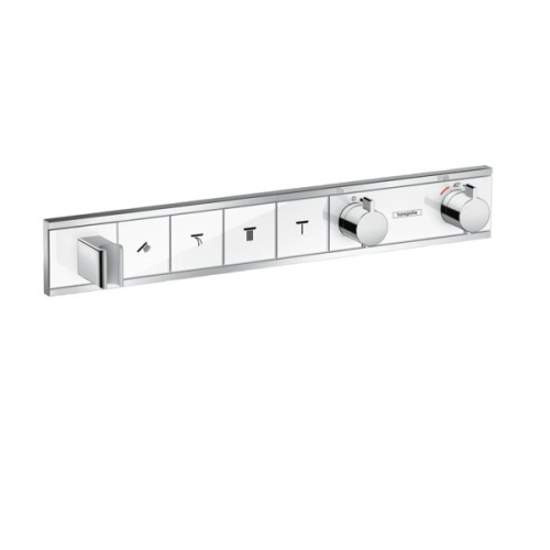 Смеситель Hansgrohe RainSelect 15357400 настенный встраиваемый хром/белый с термостатом