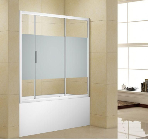 Душевая шторка на ванну Aquanet Practic AE10-B-170H150U-CP 170х150 стекло прозрачное профиль хром глянцевый