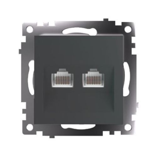 Розетка компьютерная 2-местная RJ-45 Stekker Катрин 50008