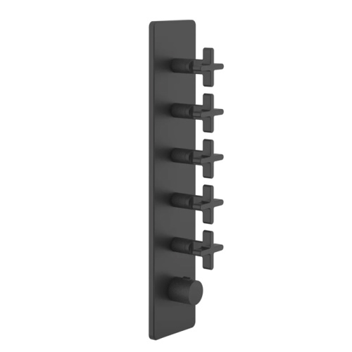 Смеситель для душа Gessi Inciso 58230#299 встраиваемый в стену черный с термостатом (внешняя часть)