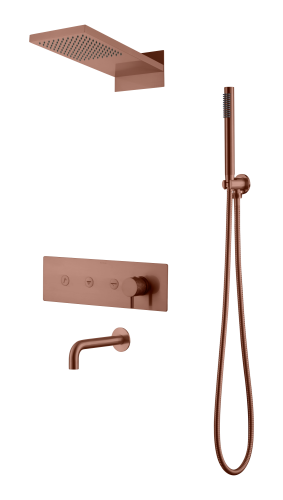 Душевая система Boheme Fusion 130-2-BRB встраиваемая цвет бронза брашированная