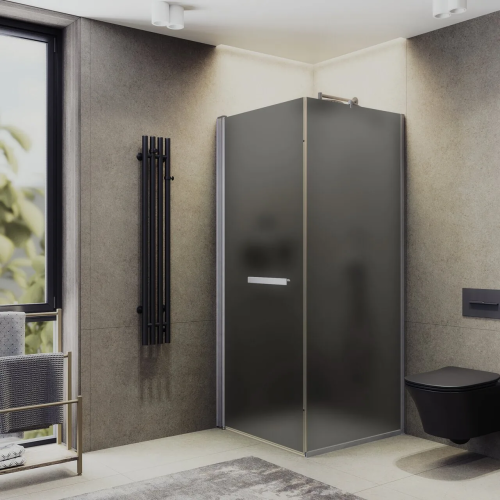 Душевой уголок Maybah Glass MGY-1322-5 90х90 стекло тонированное профиль хром матовый без поддона