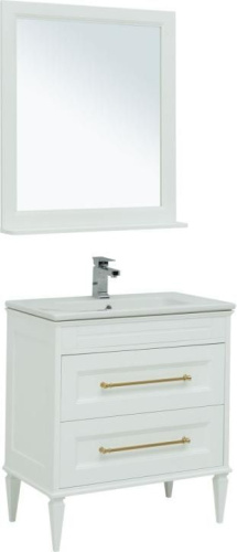 Комплект мебели: тумба с раковиной + зеркало Aquanet Бостон М 00281191 78,4х47,4х65 напольный/подвесной