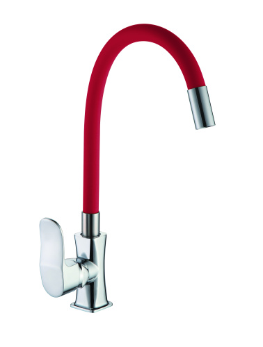 Смеситель для кухни D-Lin D155318-4 на мойку красный