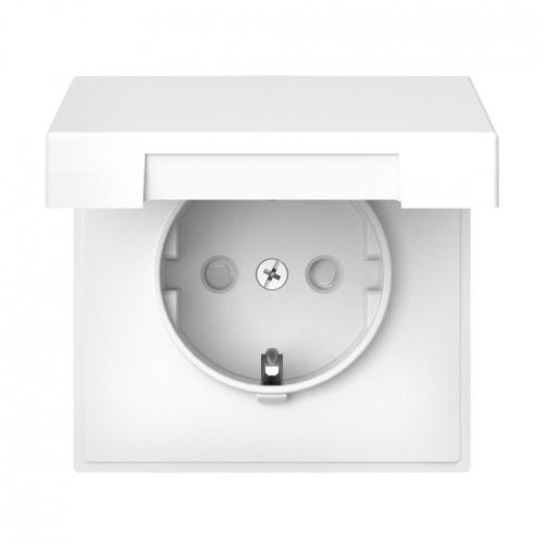 Розетка с заземлением со шторками с крышкой Systeme Electric ArtGallery (АртГаллеры) GAL001346S