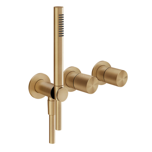 Смеситель для ванны Gessi Habito 70638#726 встраиваемый в стену бронза