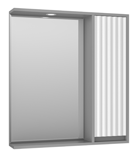 Зеркало-шкаф Brevita Balaton BAL-04075-01-01П 73х14х80 подвесной цвет белый/серый Зеркало-шкаф Brevita Balaton BAL-04075-01-01П 73х14х80 подвесной цвет белый/серый