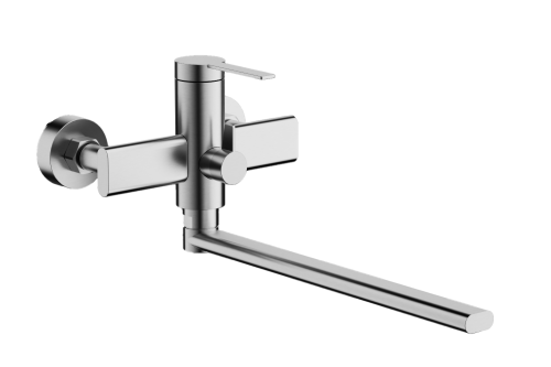 Смеситель для ванны и душа BELZ B22813-1 настенный сатин