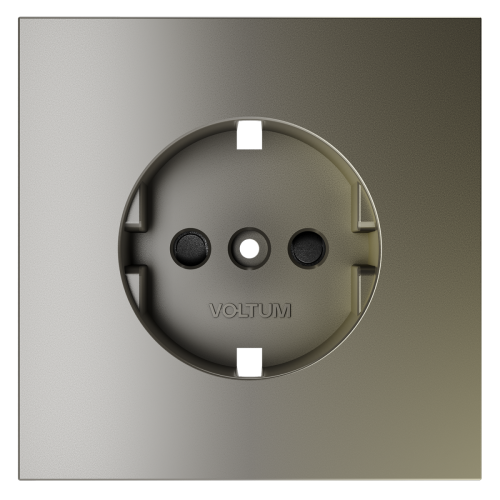 Накладка для розетки с заземлением и защитными шторками VOLTUM S70 VLS000704