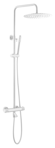 Душевая стойка Boheme Uno 468-T-MW настенная цвет белый с термостатом