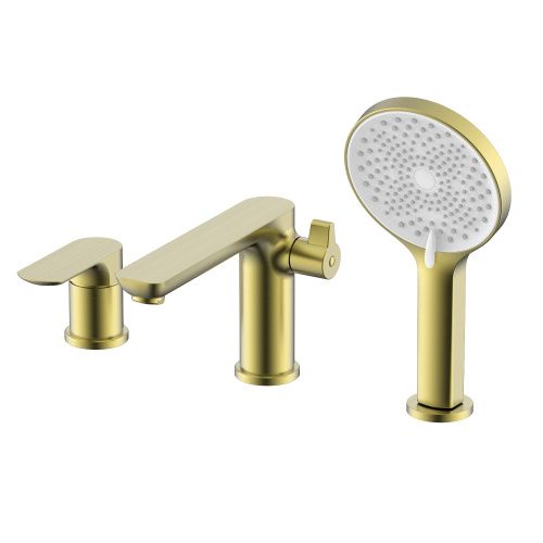 Смеситель Raglo R03 R03.31.03 на борт ванны сатин золотой