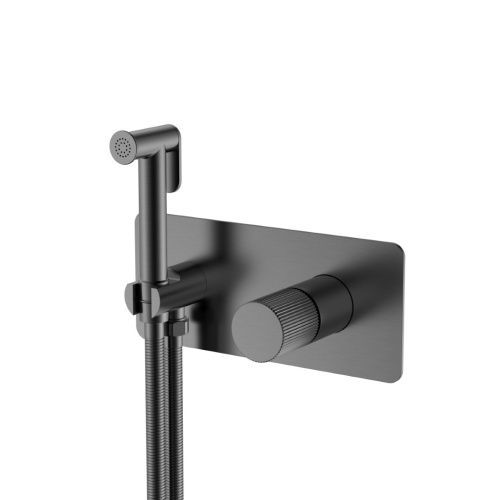 Гигиенический душ со смесителем Boheme Stick 127-GM.3 антрацит