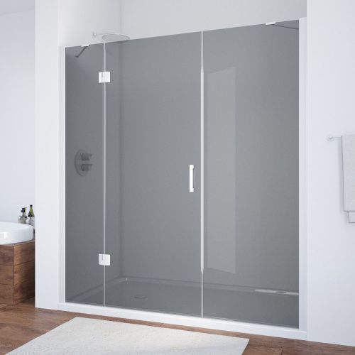 Душевая дверь Vegas-Glass AFP-F TUR+NOVO AFP-F NOVO 130 01 07 L 130х190 стекло тонированное профиль белый