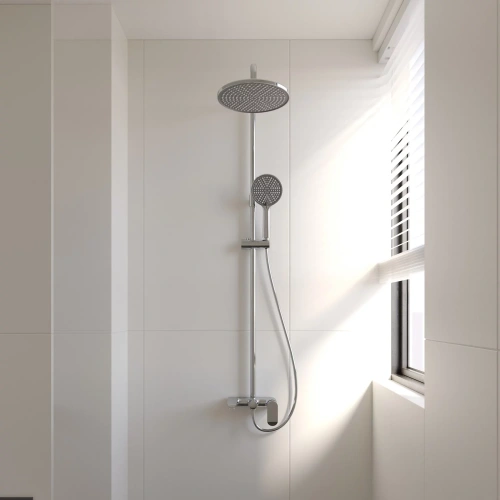 Душевая стойка Veconi FERRI FE-110-C-C4 настенная цвет хром