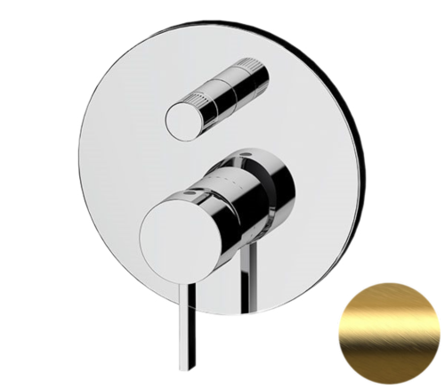 Смеситель для душа Remer Metrica MC09HBG встраиваемый в стену брашированное золото