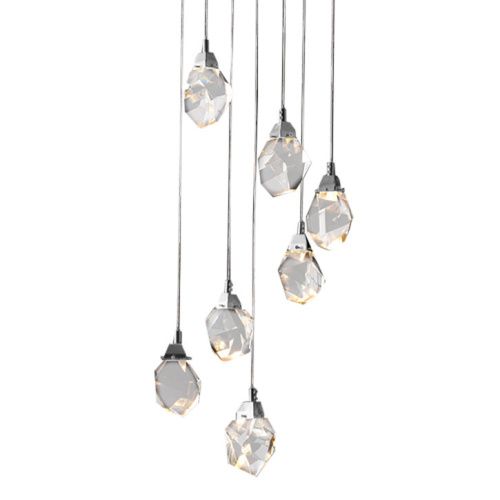Светильник подвесной Delight Collection Crystal rock (Црыстал роцк) MD-020B-7 chrome
