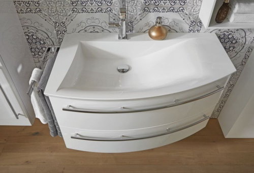 Тумба под раковину Puris Crescendo WUA369009R(769/169) 90х54х48 подвесная цвет серый