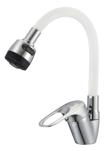Смеситель для кухни D-Lin D150628-3T на мойку белый