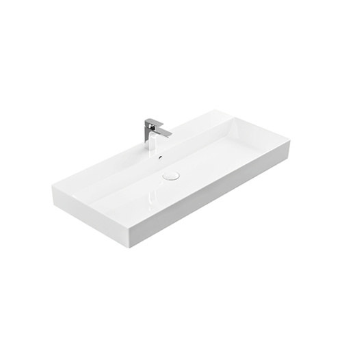 Раковина керамическая Dreja Stance 17100-KL 98х46 подвесная цвет белый 1 отверстие под смеситель