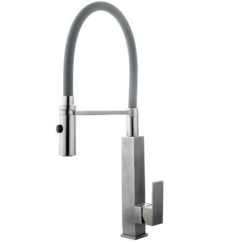 Смеситель для кухни Fashun A54102-12 на мойку серый/сатин