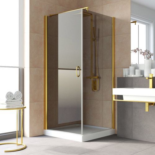 Душевой уголок Vegas-Glass EP-Fis LUX EP-Fis LUX 80*110 09 07 L 110х80 стекло тонированное профиль золото без поддона