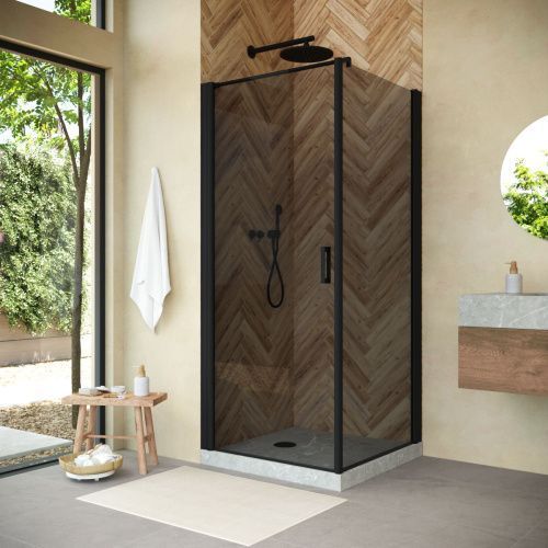 Душевой уголок Vegas-Glass EP-Fis NOVO EP-FIS NOVO h2000 90*80 02М 07 L 90х80 стекло тонированное профиль черный без поддона