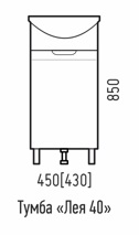 Тумба под раковину Corozo Лея SD-00001490 43х25х83 - фото 3