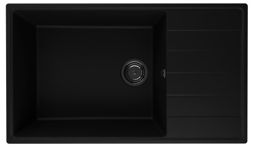 Кухонная мойка Ulgran Quartz Prima 860-07 86х50 цвет черный поверхность матовая