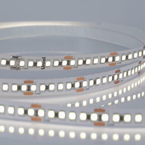 Светодиодная лента Uniel ULS-2835 ULS-2835-180LED/m-10mm-IP20-DC24V-17W/m-5M-4000K катушка в герметичной упаковке