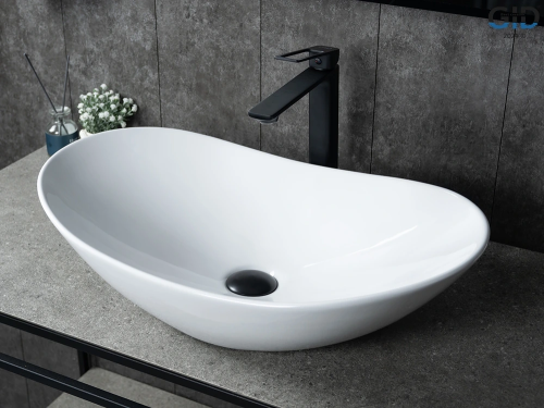 Раковина Gid Lago 61 см 51175 накладная цвет белый