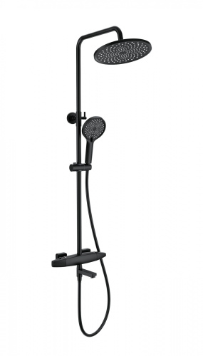 Душевая стойка Wonzon & Woghand Neo WW-B3035-A3-MB настенная цвет черный