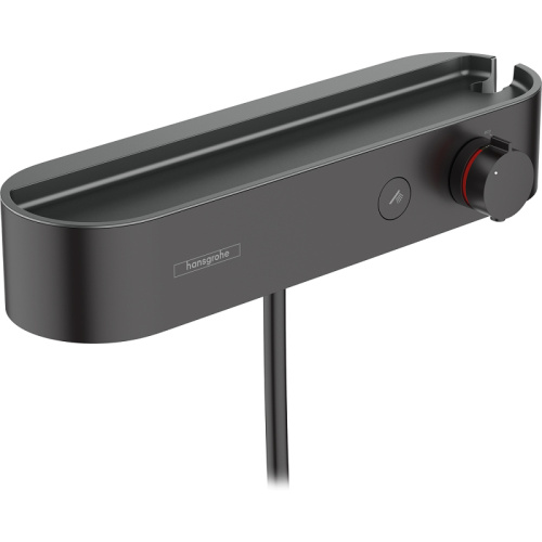 Смеситель Hansgrohe 24360670 настенный черный матовый с термостатом