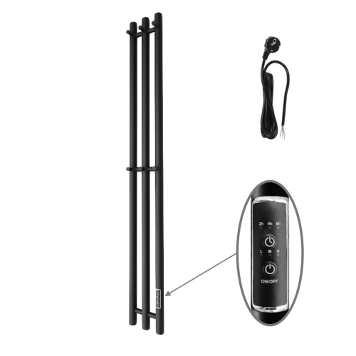 Полотенцесушитель Маргроид Inaro Inaro-12012-1049-9005R 15х120 электрический черный матовый