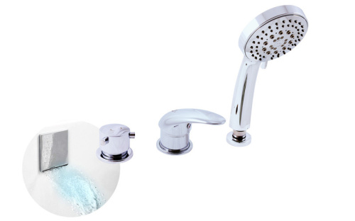 Смеситель RavSlezak D463.5P на борт ванны хром