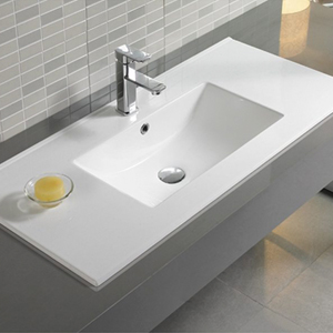 Раковина Melana 121 см 9120E-805 накладная цвет белый