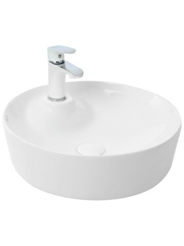 Раковина WeltWasser WW ELBACH 3209 (10000004567) накладная цвет белый глянцевый Раковина WeltWasser WW ELBACH 3209 (10000004567) накладная цвет белый глянцевый