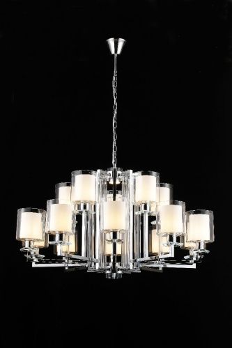 Люстра подвесная iLamp King (Кинг) RM6201-10+5 CR+CL