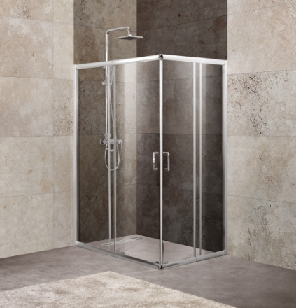 Душевой уголок BelBagno UNIQUE UNIQUE-AH-2-100/115-75/90-C-Cr стекло прозрачное 5 мм
