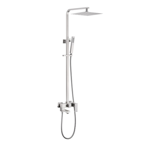 Душевая стойка ABBER AF8216SPL настенная цвет сатин Душевая стойка ABBER AF8216SPL настенная цвет сатин