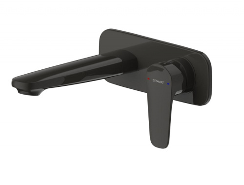 Смеситель Bravat Source P8173218BW-ENG настенный черный