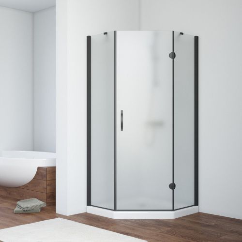 Душевой уголок Vegas-Glass AFA-Pen TUR+NOVO AFA-Pen NOVO 90 02М 10 R 90х90 стекло матовое профиль черный без поддона