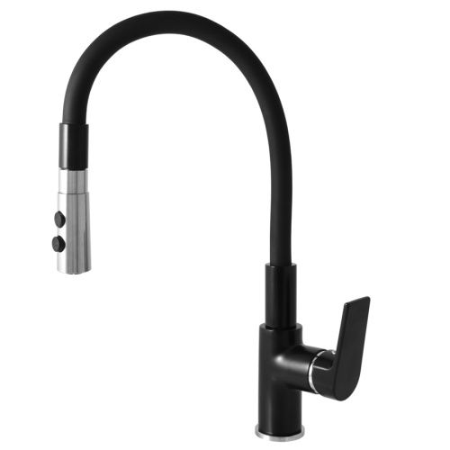 Смеситель для кухни RavSlezak Colorado CO119.5/12CMATC на мойку черный матовый/хром