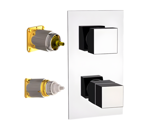 Смеситель для душа Remer Q-Elegance QT92KB встраиваемый в стену хром с термостатом