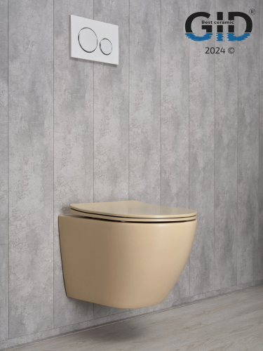 Унитаз подвесной Gid Convexo Sr2198 (62210Y) бежевый матовый