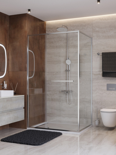 Душевой уголок Cezares LUX LUX-AH-FS-11-110/90-C-CR 110х90 стекло прозрачное профиль хром без поддона