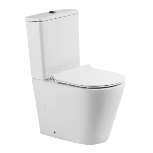 Унитаз напольный с бачком BelBagno FLAY-R BB2149CP-TOR/BB2149T/BB2111SC белый с сиденьем микролифт безободковый смыв торнадо