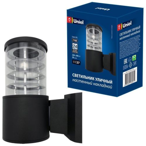 Уличный настенный светильник (UL-00006809) Uniel UUL-S11/12 UUL-S11A 60W/E27 IP65 Black