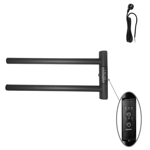 Полотенцесушитель Маргроид Cook Cook-1840-1049-9005R 41х19 электрический черный матовый