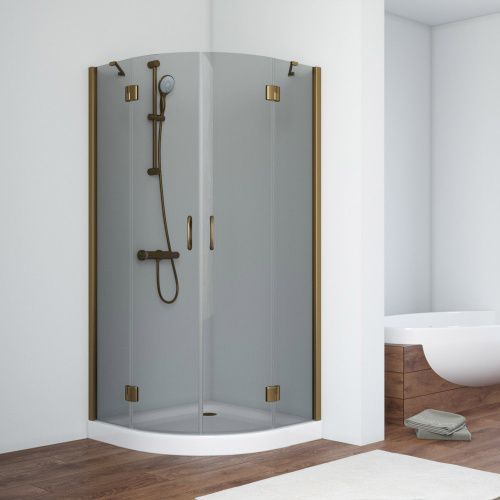 Душевой уголок Vegas-Glass AFS TUR+NOVO AFS TUR NOVO h1890 80 05 07 R 80х80 стекло тонированное профиль бронза без поддона