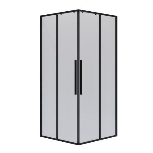 Душевой уголок Niagara Nova NG-6824-34BLACK 100х100 стекло прозрачное профиль черный матовый без поддона